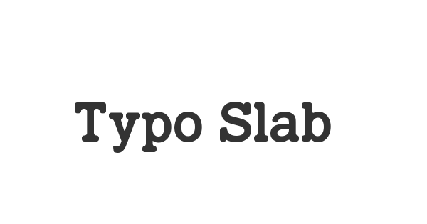 Typo Slab Irregular font thumb